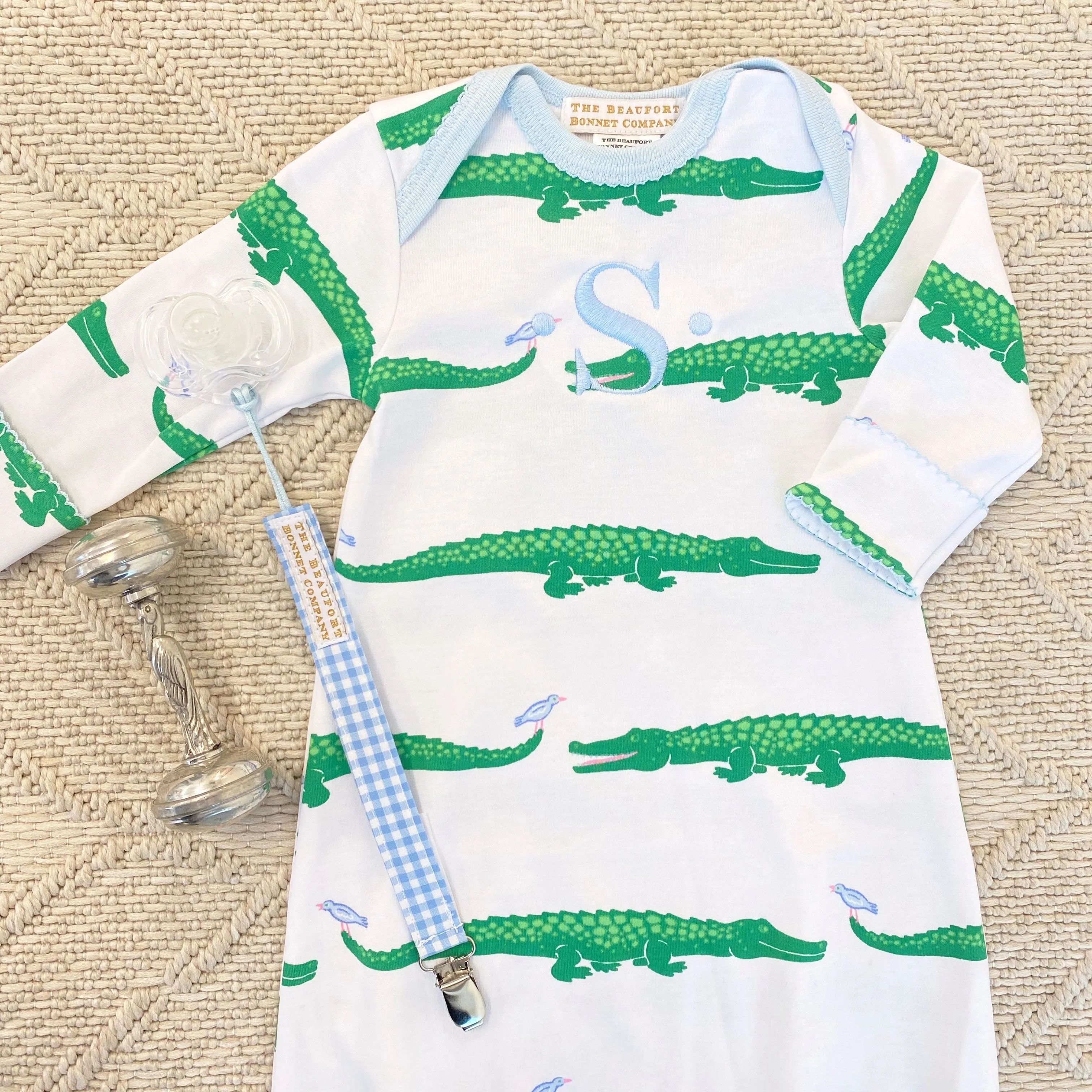 Adorable Everyday Gown - Gator Pond Pals with Buckhead Blue