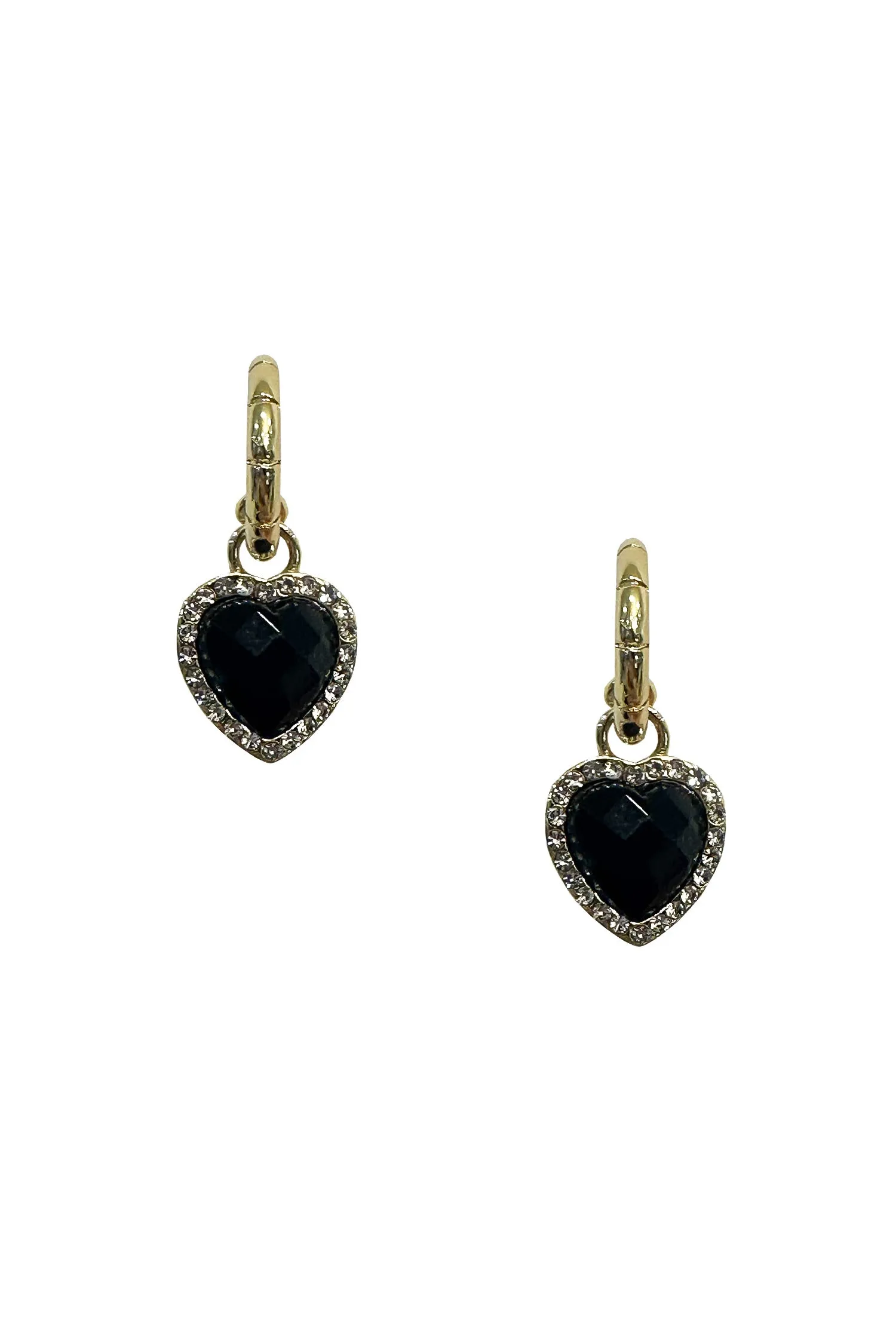 Ayelet Black Heart Earrings