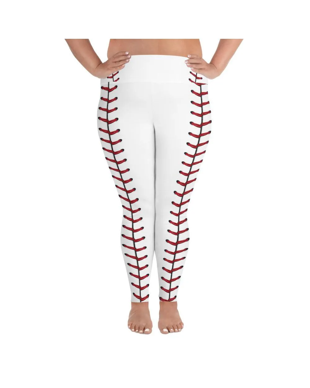 Baseball Stitches Plus Size Leggings