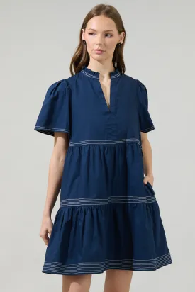 Betty Poplin Tiered Mini Dress