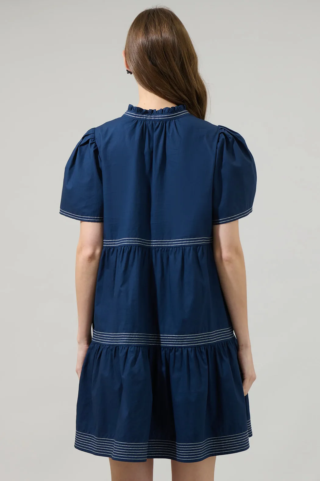 Betty Poplin Tiered Mini Dress