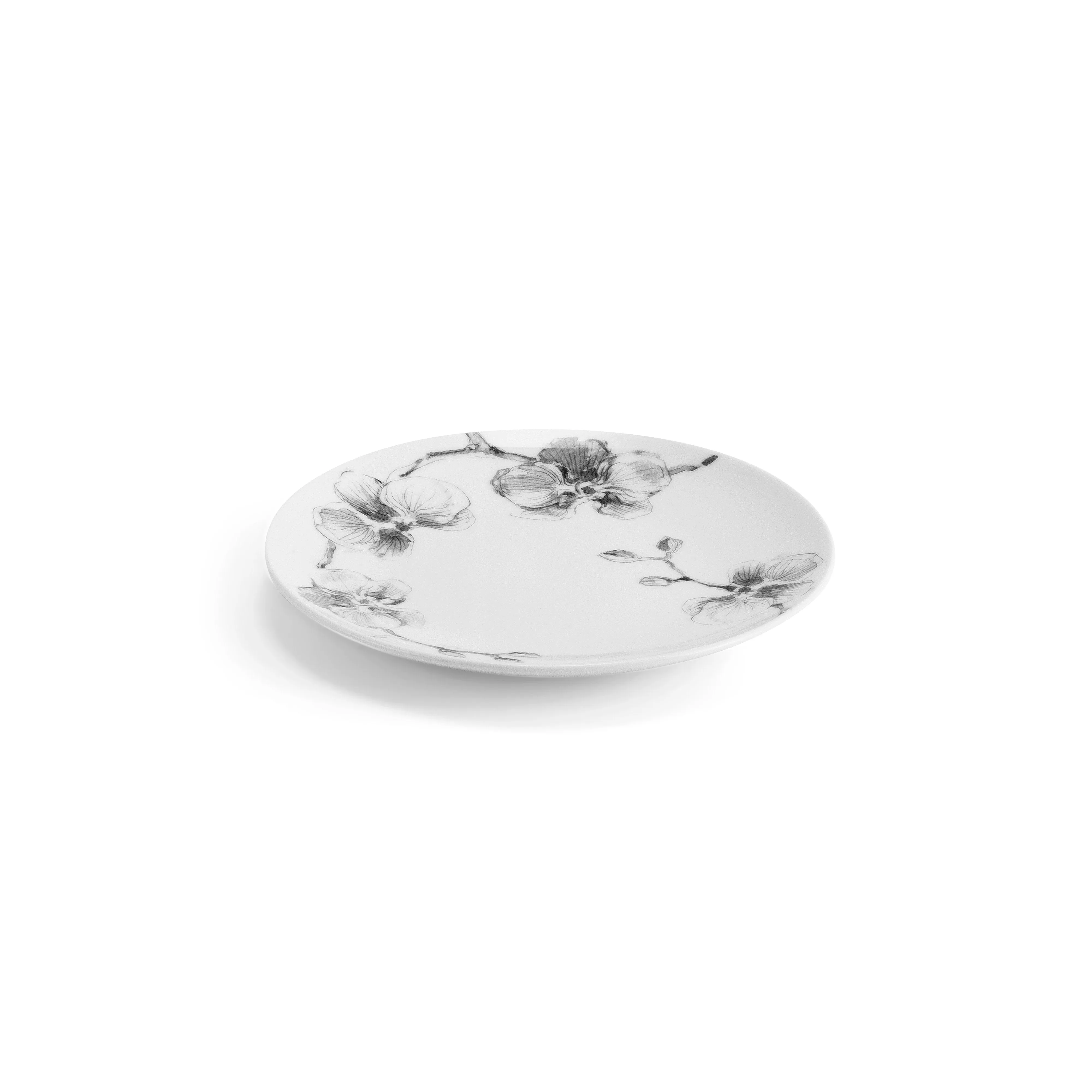 Black Orchid Tidbit Plate Set