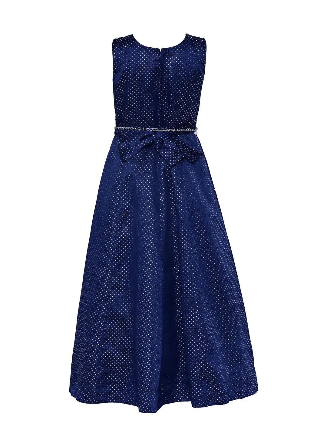 Blue Coloured Georgette Simple Gown For Girls