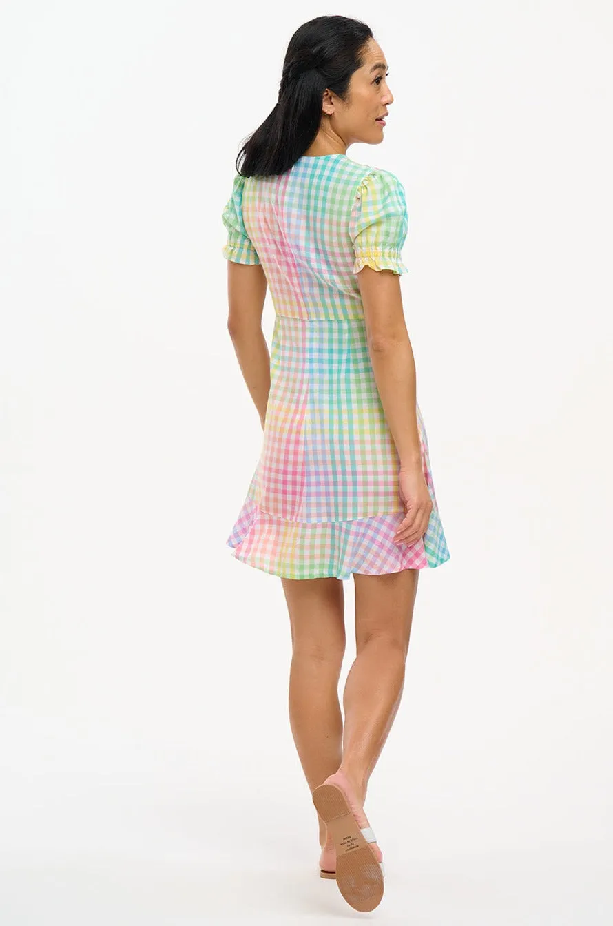 Blyth Mini Dress - Multi, Pastel Gingham