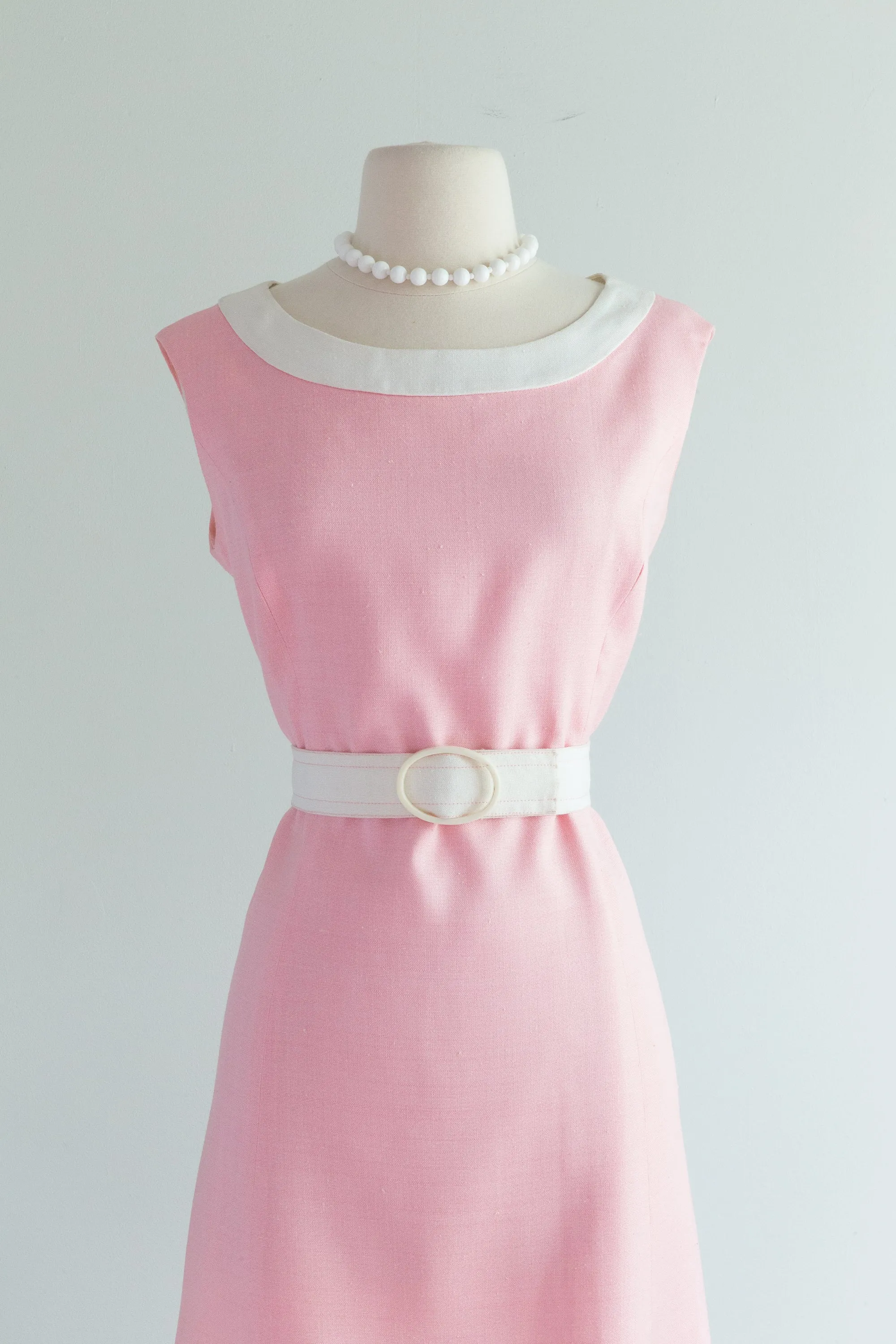 Darling 1960's Pink & White Barbie Dress By Rona / ML