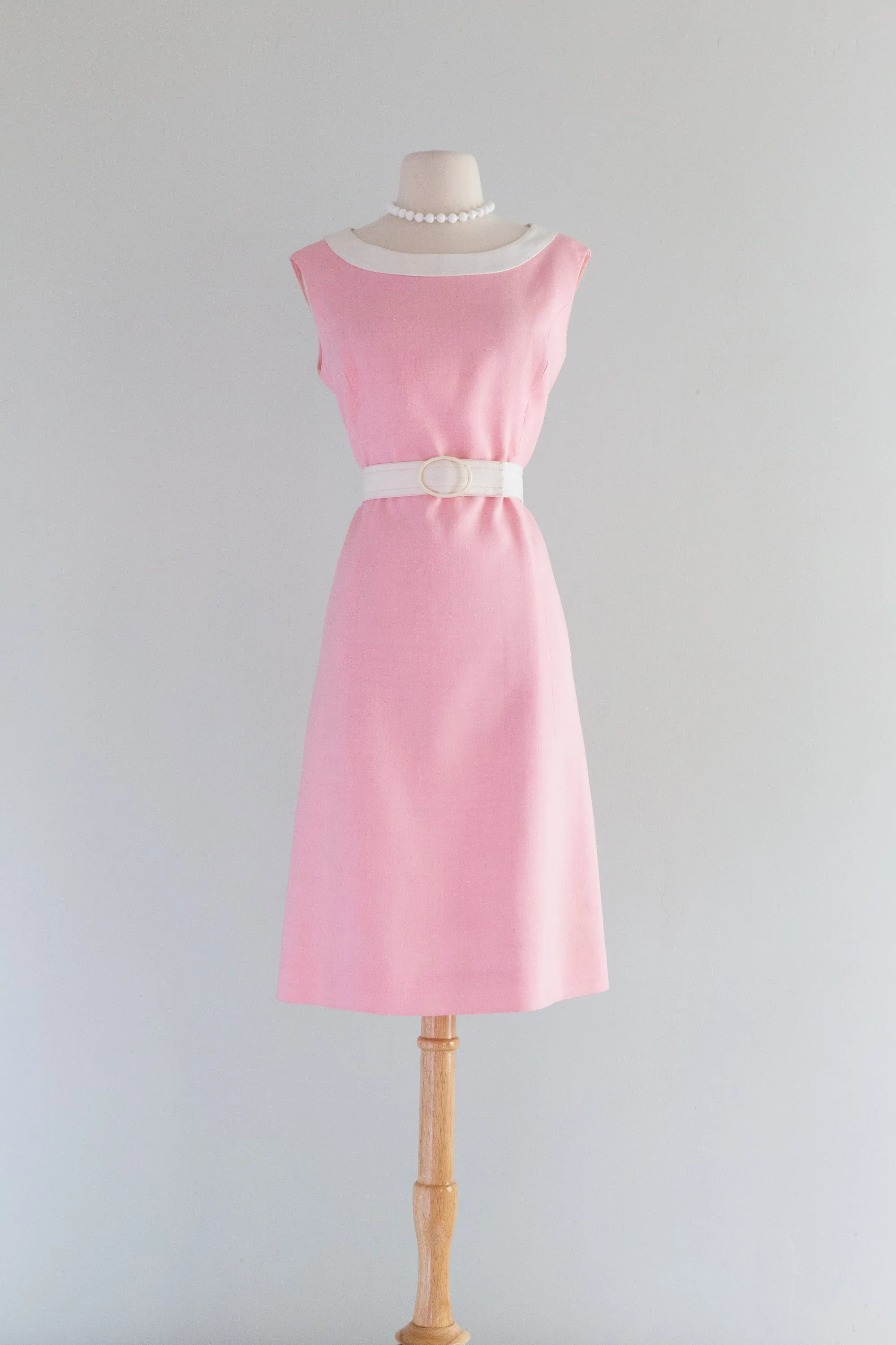 Darling 1960's Pink & White Barbie Dress By Rona / ML