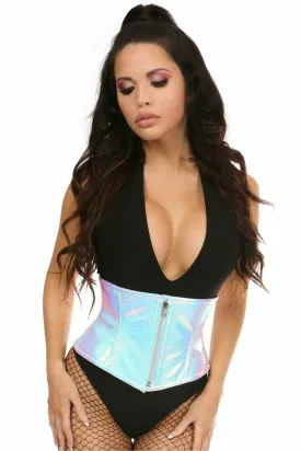 Deluxe Mermaid Hologram Steel Boned Mini Cincher