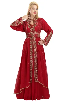 Designer Abaya With French Soiree Robe