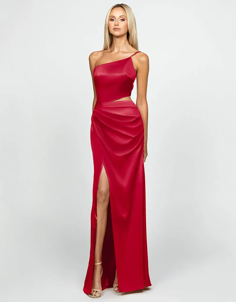 EMILLYS ASYMMETRIC CUT OUT GOWN B69D06L