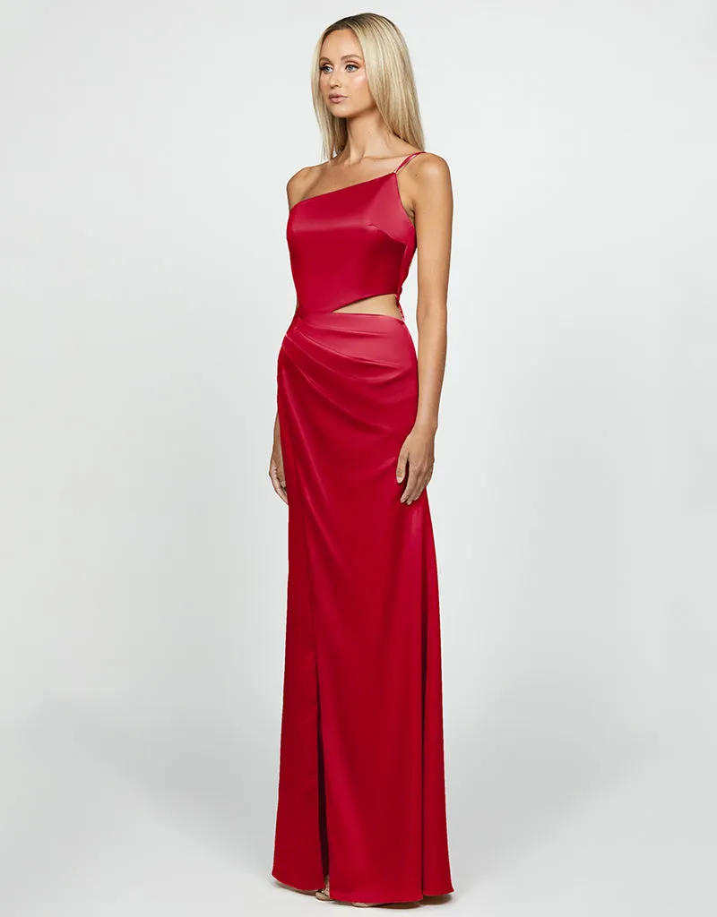 EMILLYS ASYMMETRIC CUT OUT GOWN B69D06L