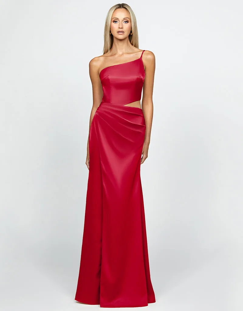 EMILLYS ASYMMETRIC CUT OUT GOWN B69D06L