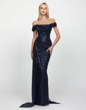 ETHEL COWL GOWN B65D12L