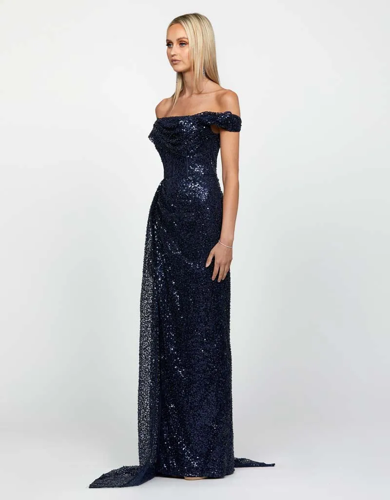 ETHEL COWL GOWN B65D12L