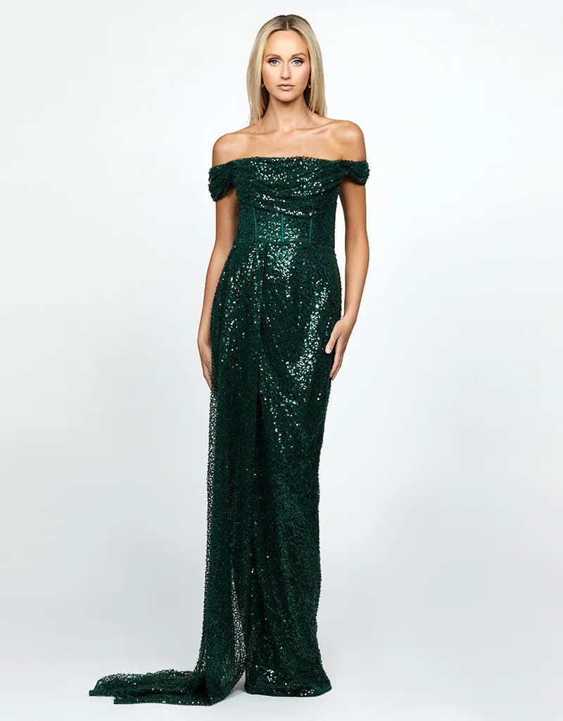 ETHEL COWL GOWN B65D12L