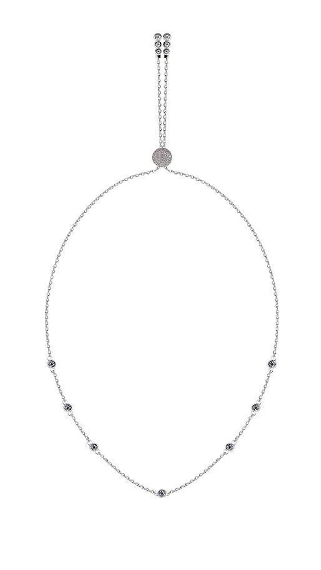 Gala Necklace White Gold Plated