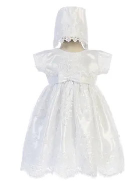 Girls White Christening & Baptism Dress - Harlow