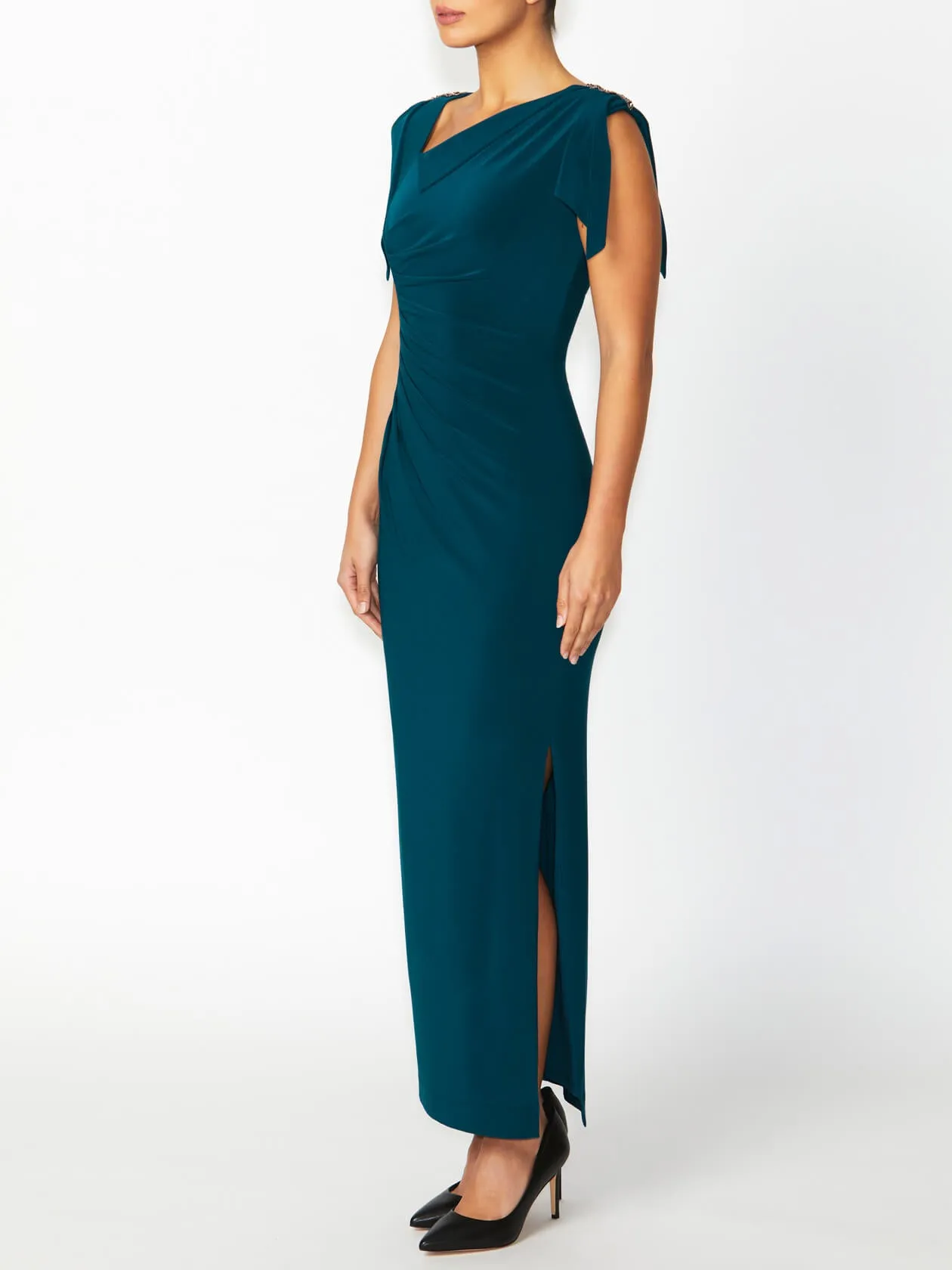 Hebe Petrol Jersey Gown