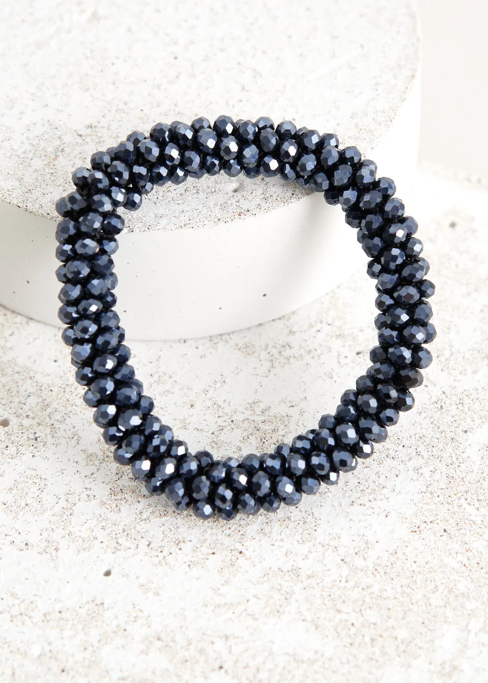 INES CRYSTAL BRACELET - BLUE BLACK