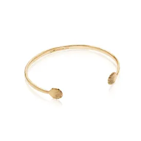 Isla Shell Cuff Bangle 18Ct Gold Plate