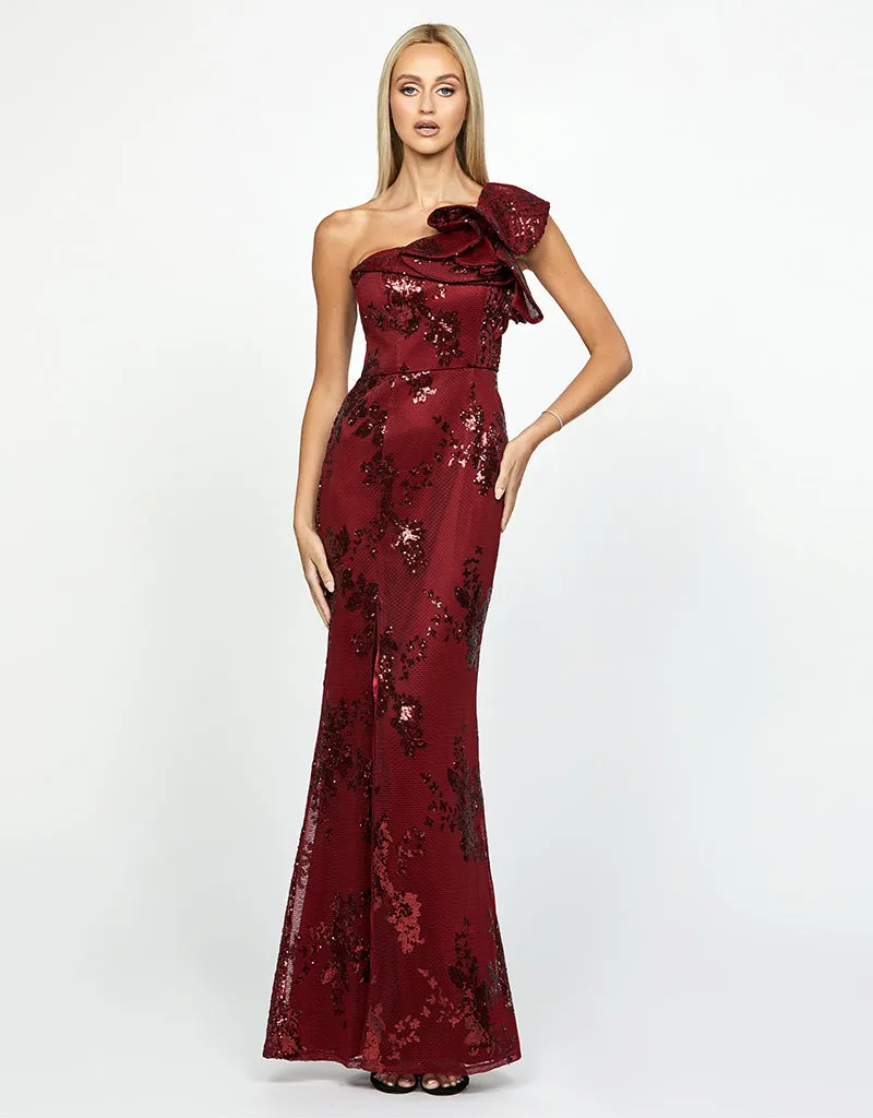 JESSIE ONE SHOULDER GOWN B53D29L