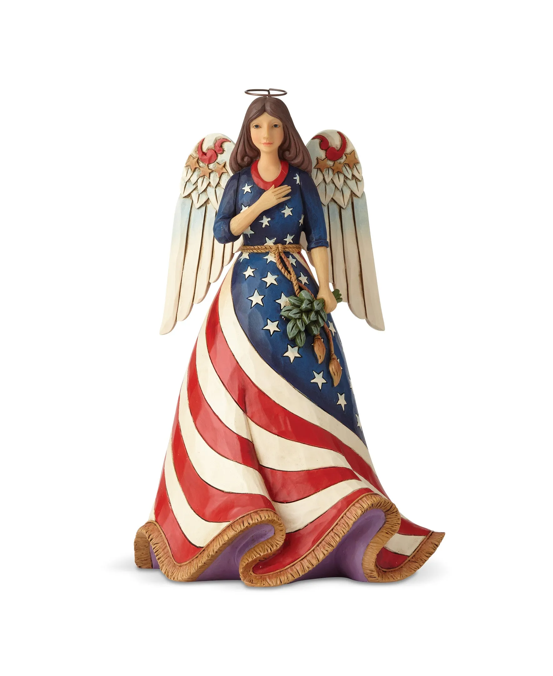 Jim Shore Patriotic Angel w/Flag Dress