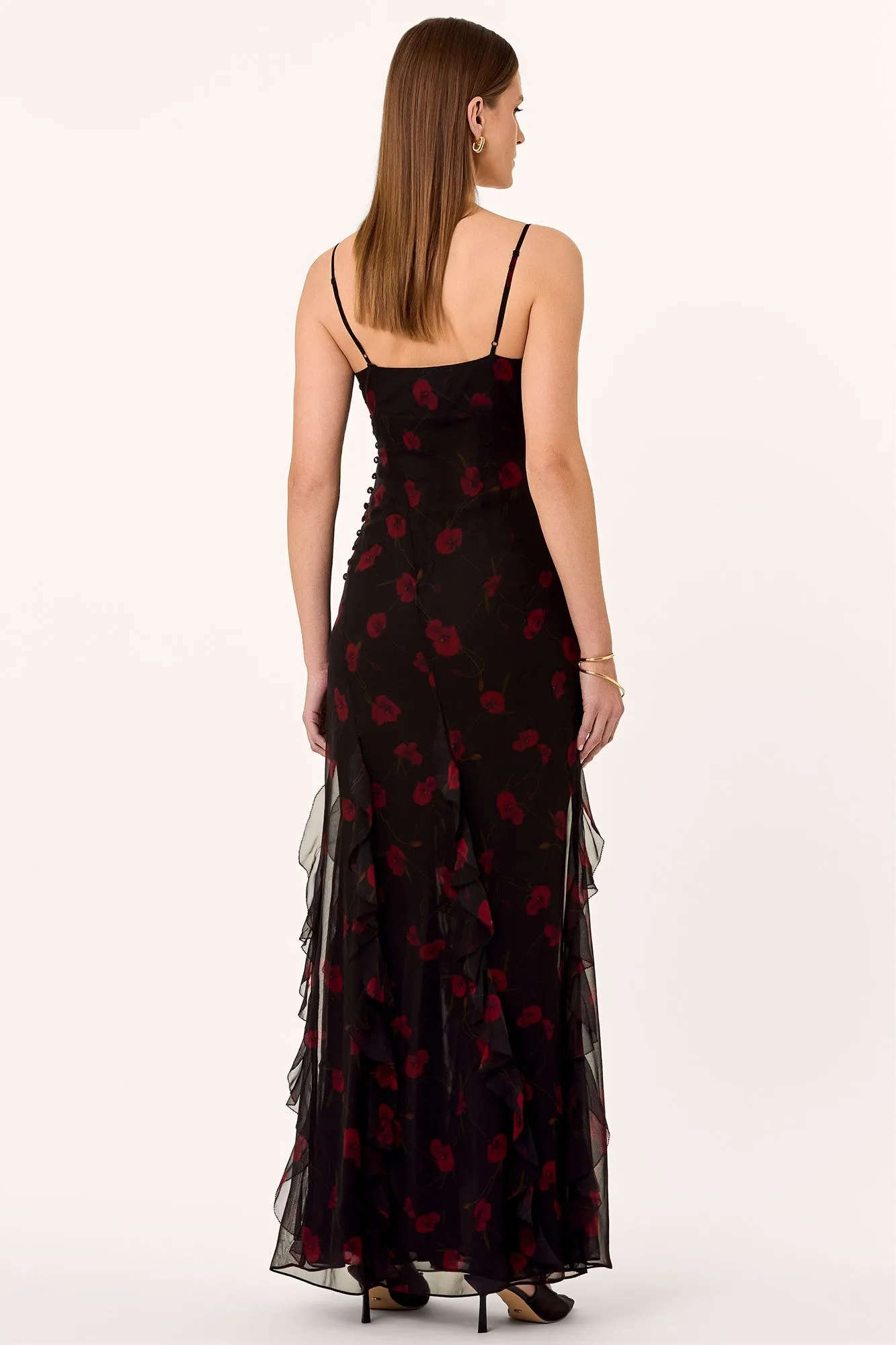 Kamila Gown - Poppy Floral Black