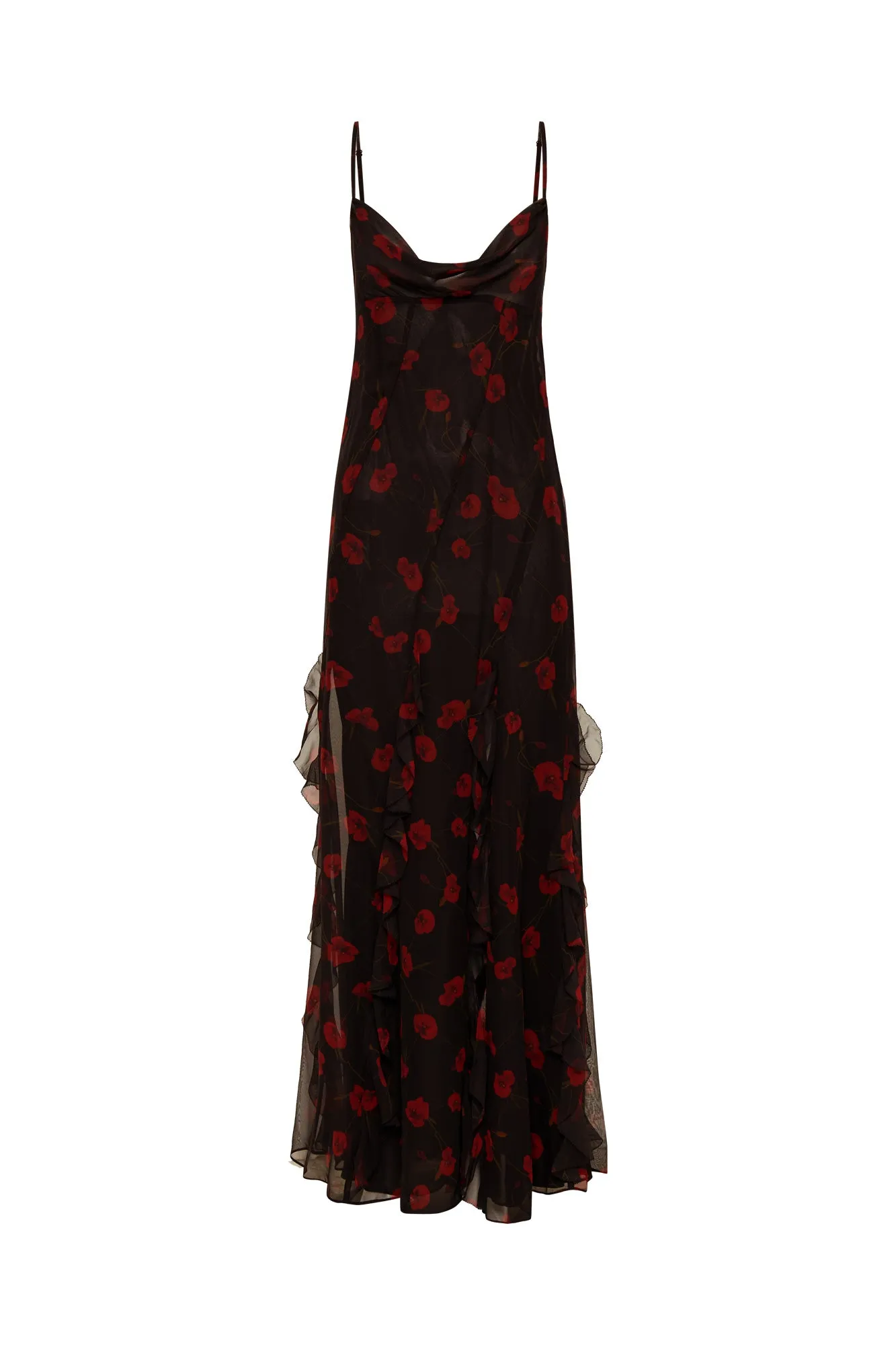 Kamila Gown - Poppy Floral Black