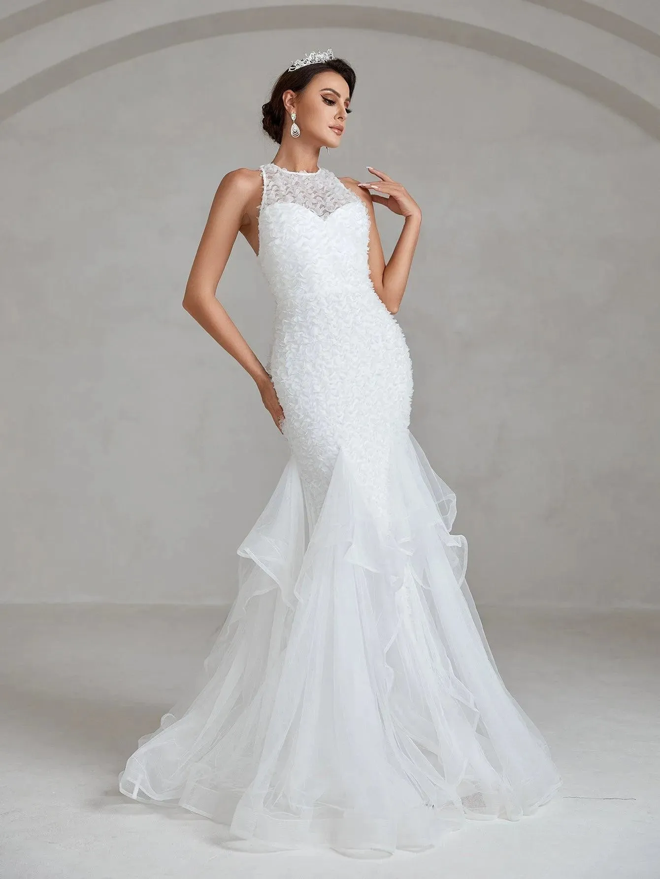 Majestic Lace Mermaid Wedding Dress