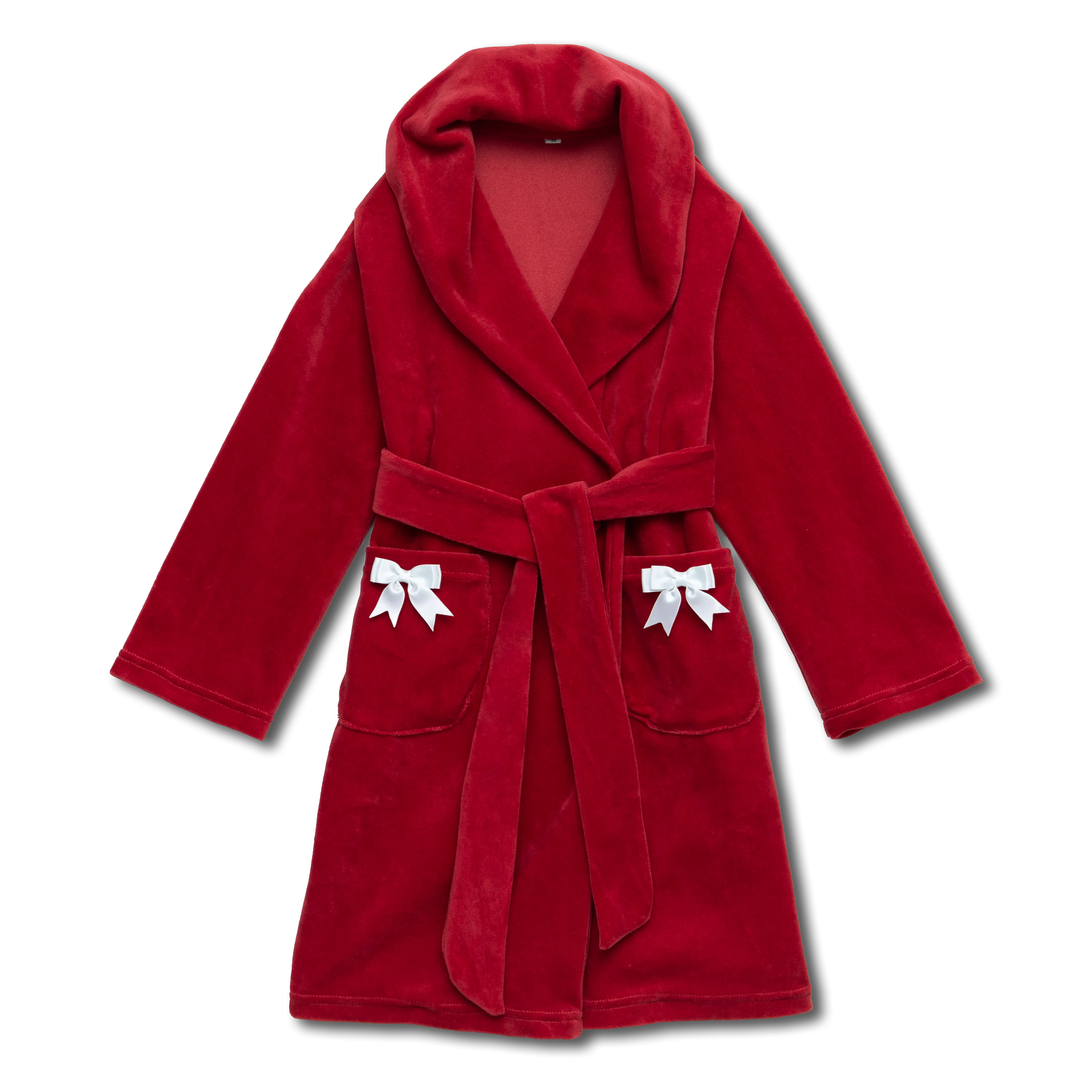 MAYA - GIRLS DRESSING GOWN IN RED