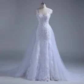 Mermaid Embroidered Bridal Gown