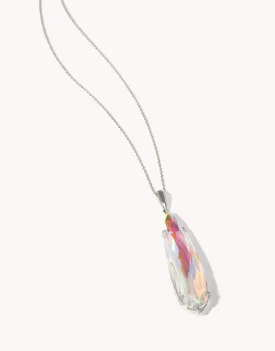 Mermaid Glass Dewdrop Necklace  30"