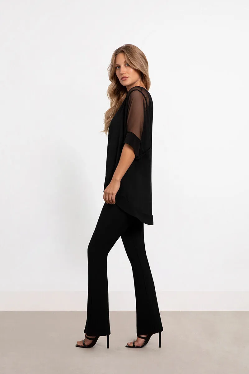 Mesh Boxy Tunic | Black