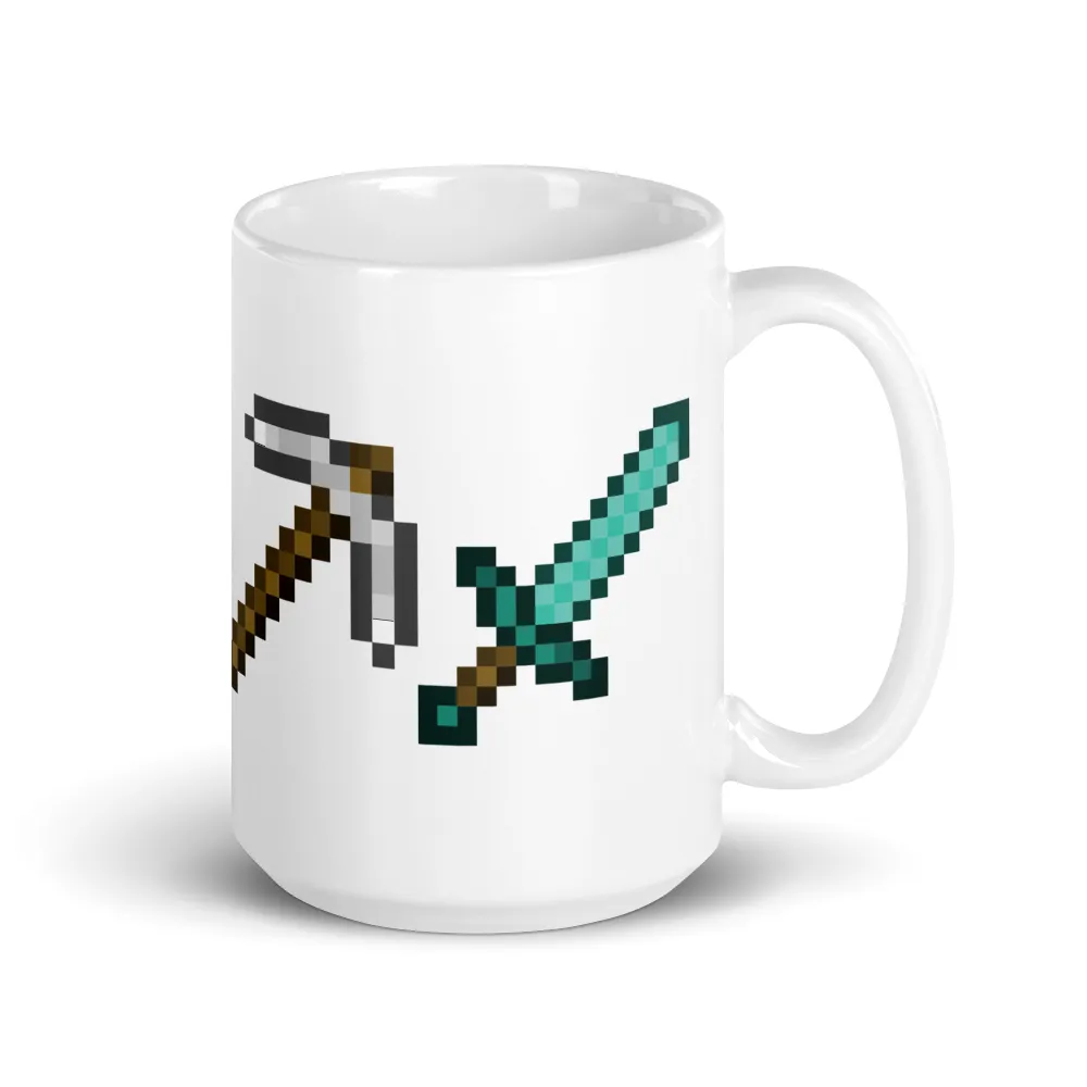 Minecraft Tools White Mug