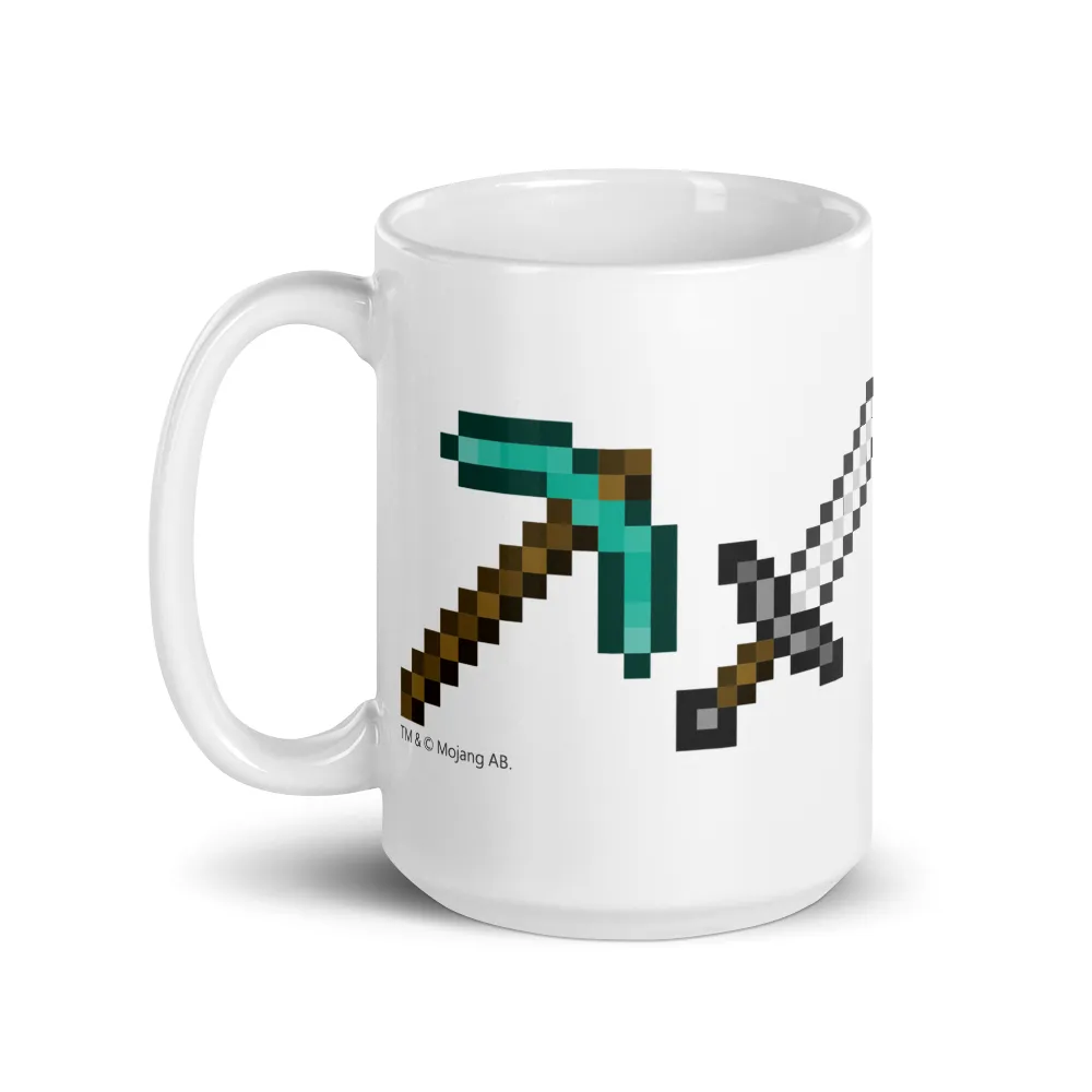 Minecraft Tools White Mug