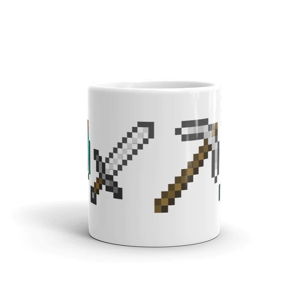 Minecraft Tools White Mug