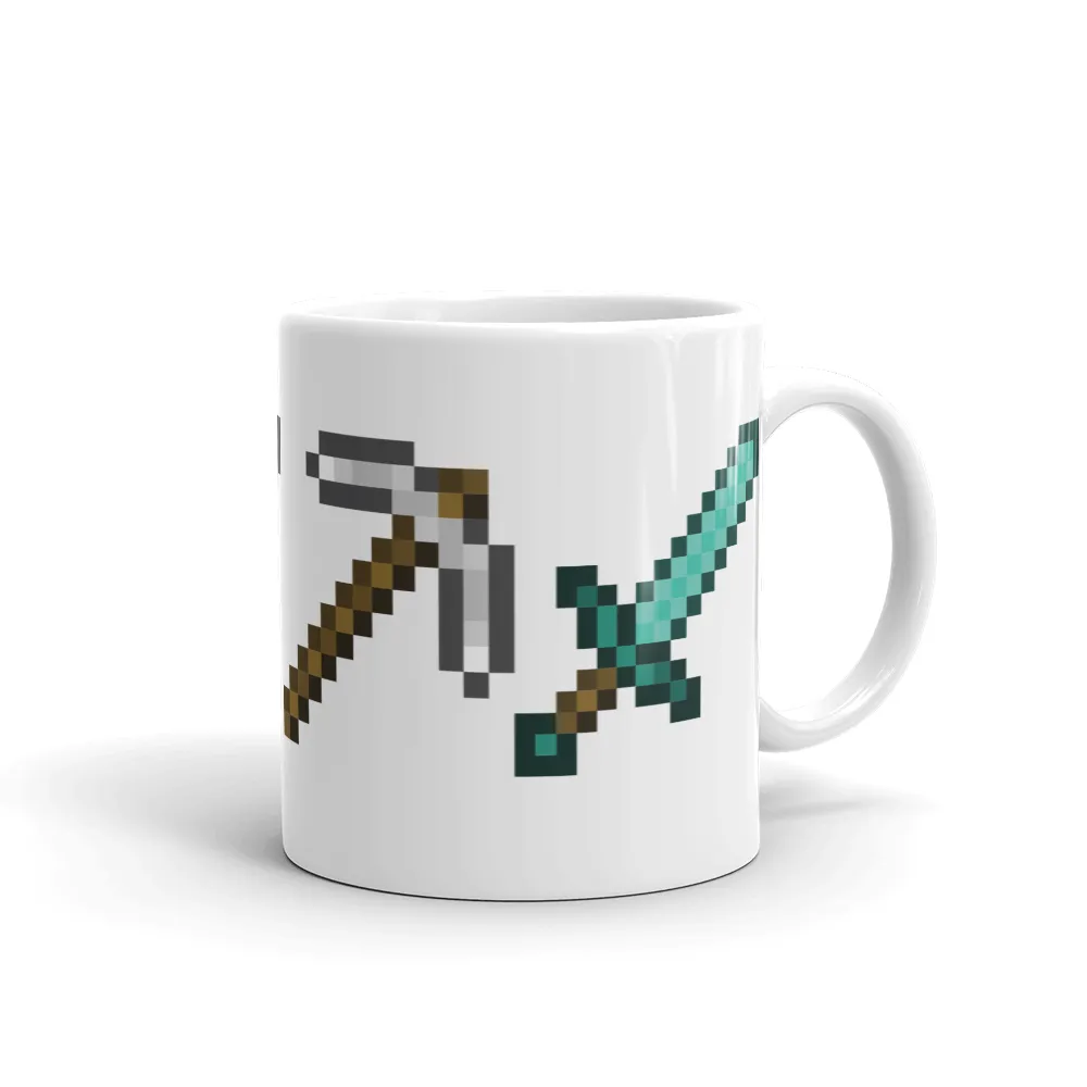 Minecraft Tools White Mug