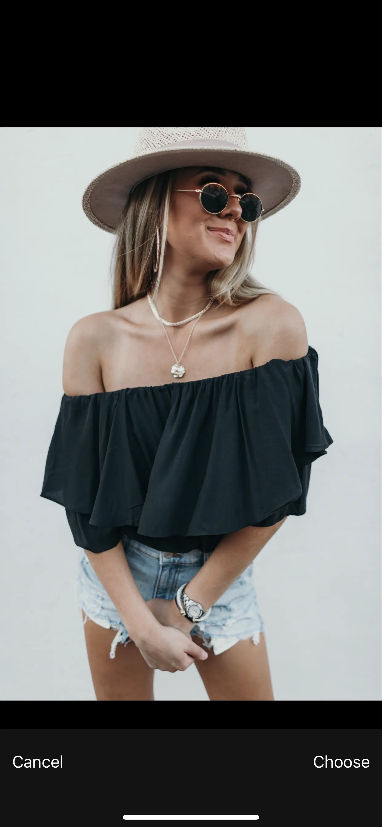 Off shoulder ruffle