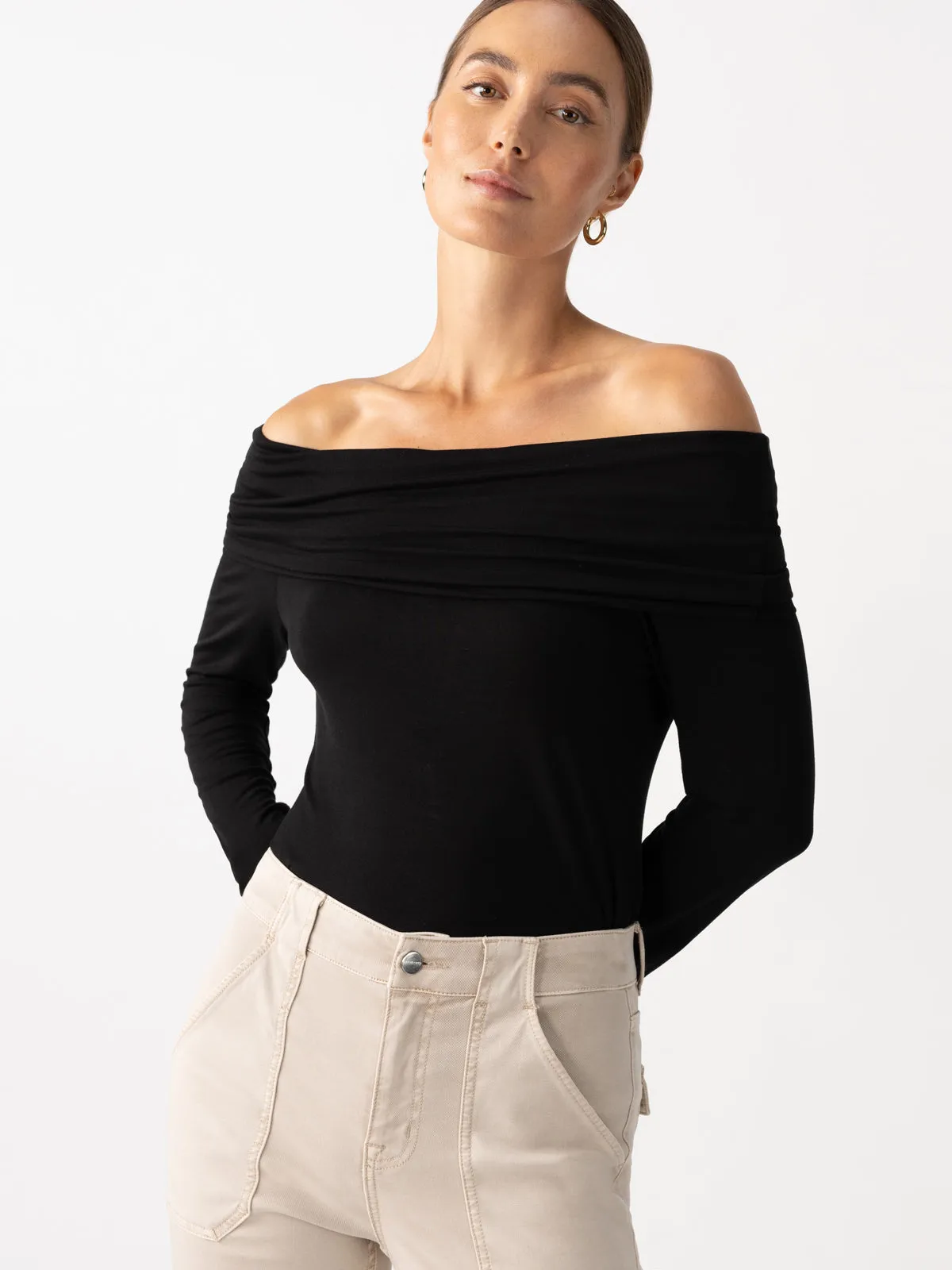 Off The Shoulder Top Black