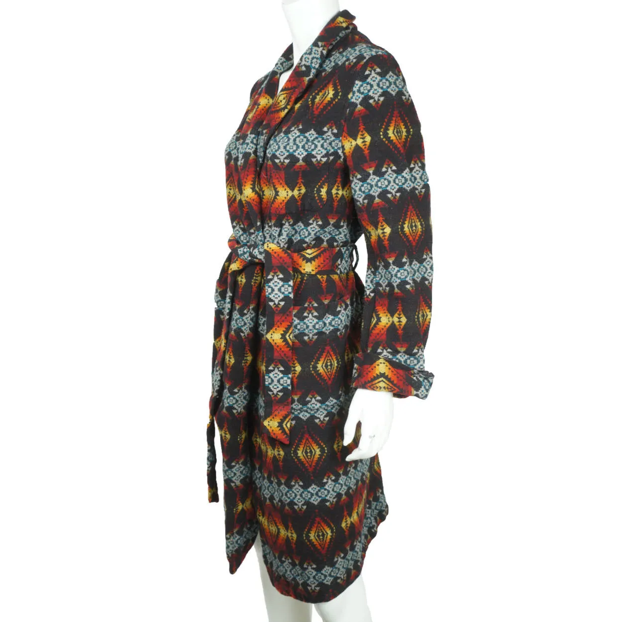 Pendleton Dressing Gown Aztec Indian Southwestern Indigenous Blanket Pattern L