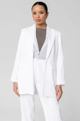 Rayan Organza Two Piece Blazer - White