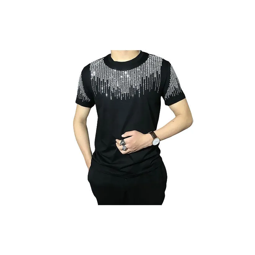 Rhinestone Short Sleeve Sparkle T-shirt