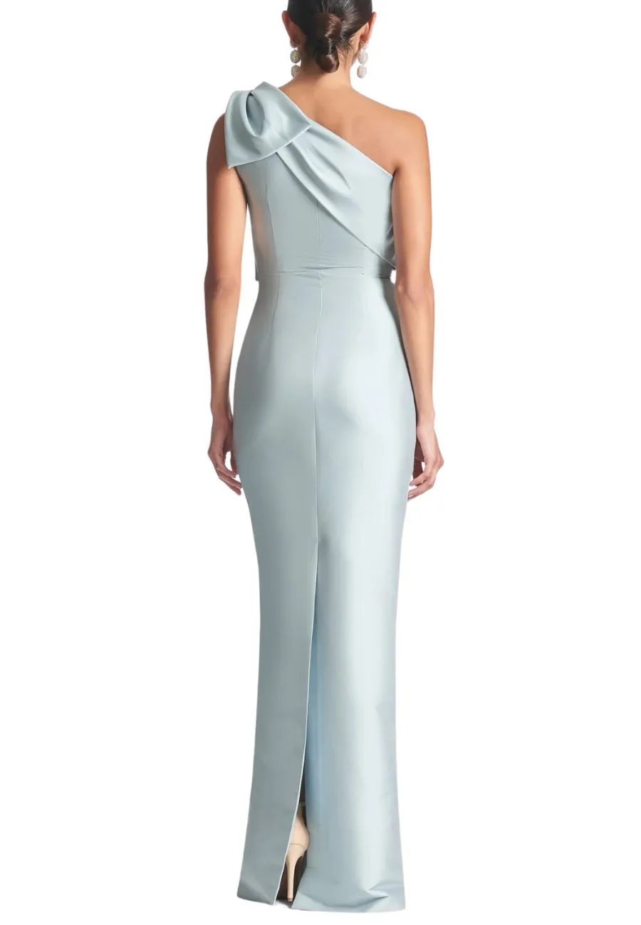 Silvery Blue Bonnie One Shoulder Gown