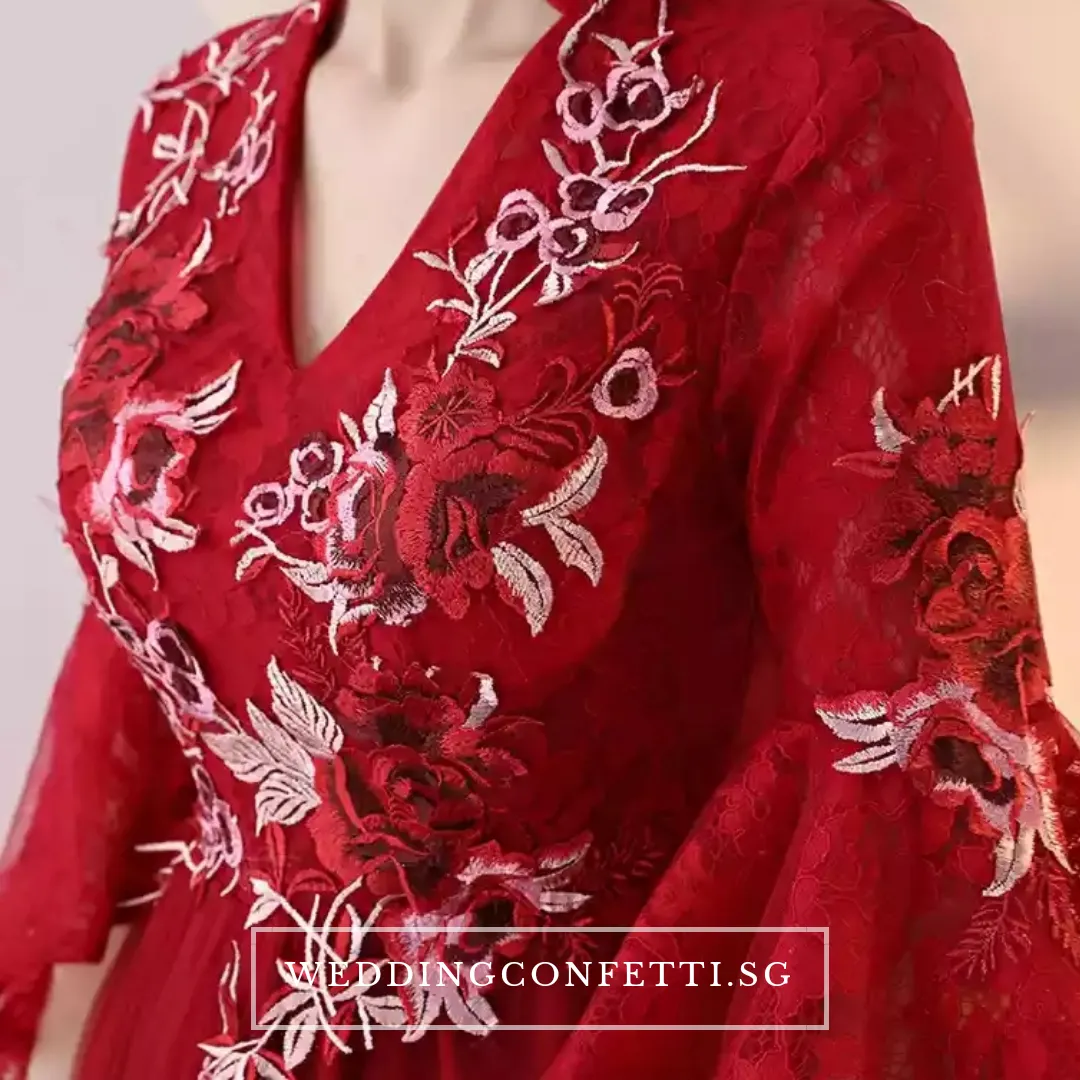 The Kaftan Blue/Red Floral Gown (Available in 2 colours)