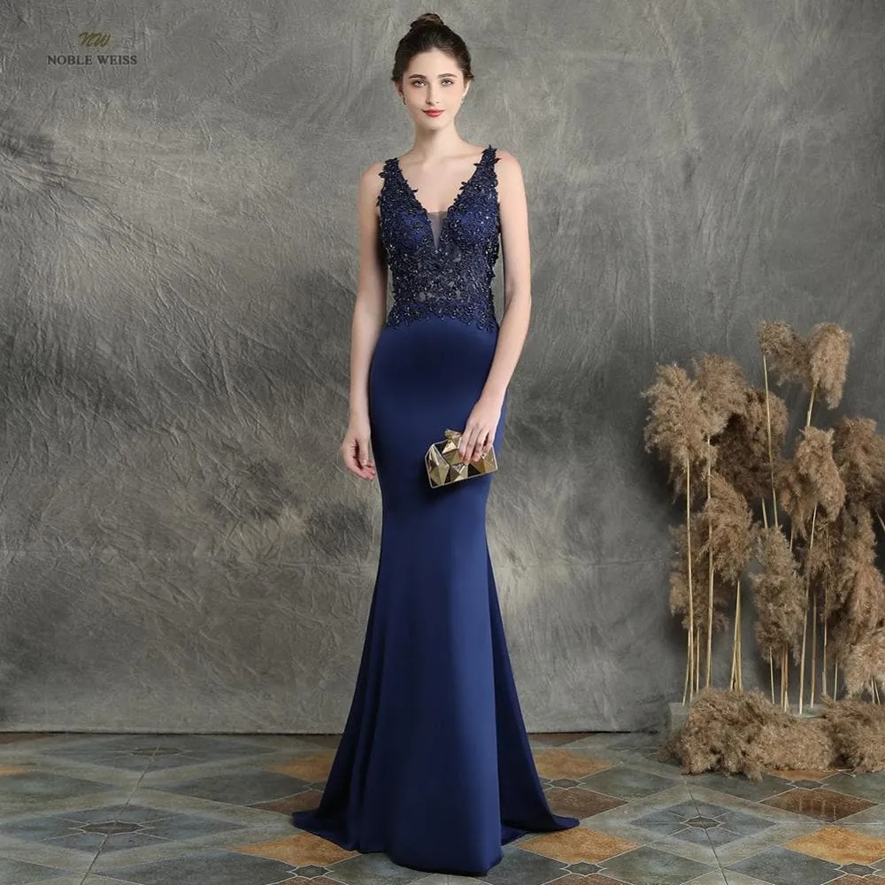 V-Neck Appliques Beading Gown - Elegant and Glamorous Wedding Dress