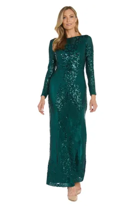 Women's Sequined Pattern Long Sleeve Dress